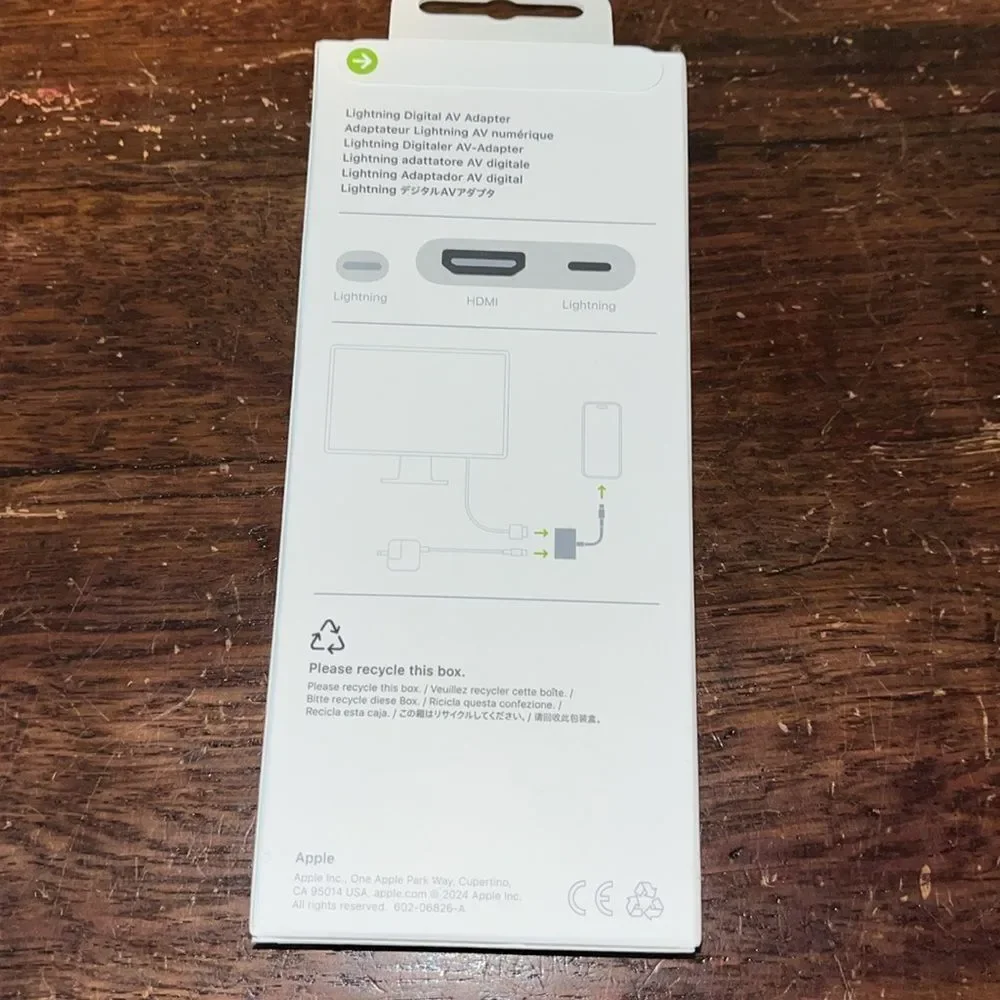 New NIB Apple OEM Lightning Digital AV Adapter BRAND NEW IN BOX